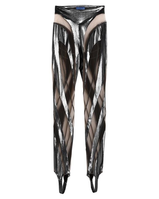 Mugler Black Leggings Polyamide, Elastane, Rubber