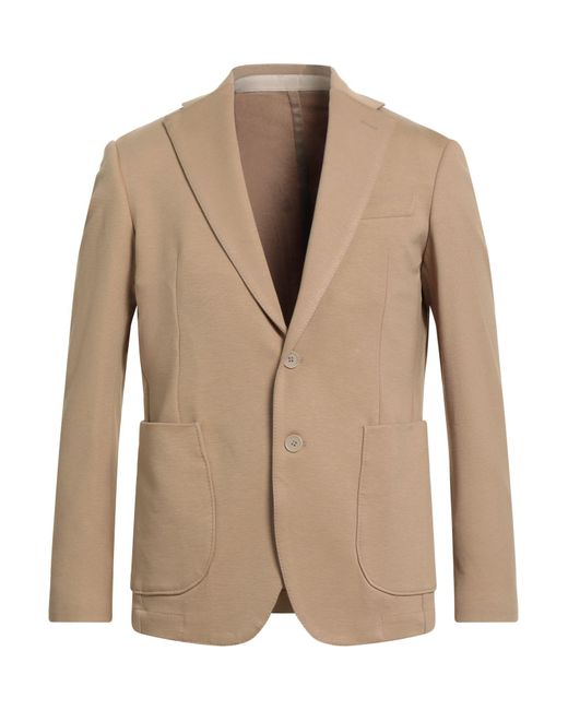 MARCIANO BY GUESS Natural Camel Blazer Polyester, Viscose, Elastane for men