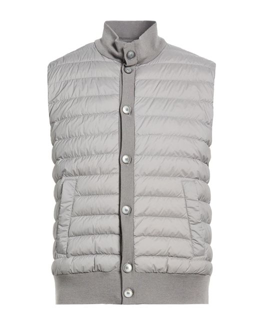 Herno Gray Vest Virgin Wool, Silk for men