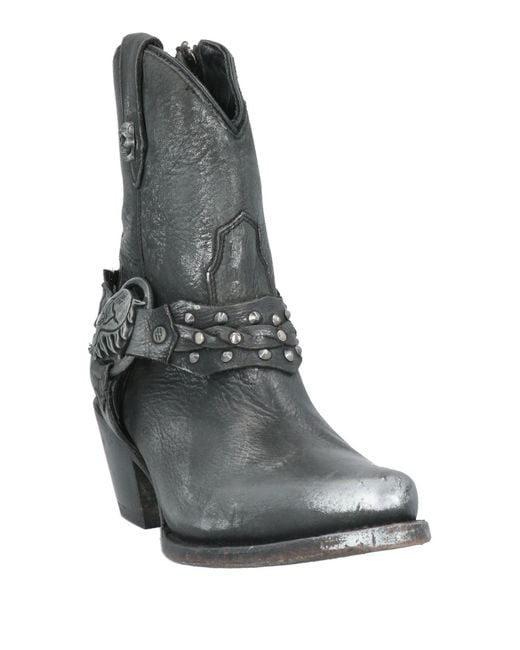 New Rock Gray Ankle Boots Leather