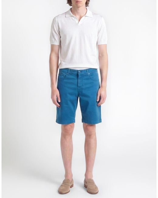 Jacob Cohen Blue Light Shorts & Bermuda Shorts Cotton, Lyocell, Elastane for men