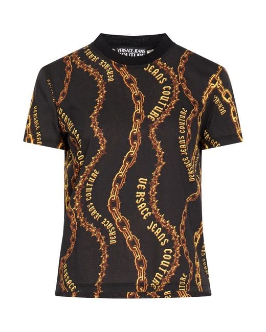 Versace Jeans Couture Black T-Shirt Cotton