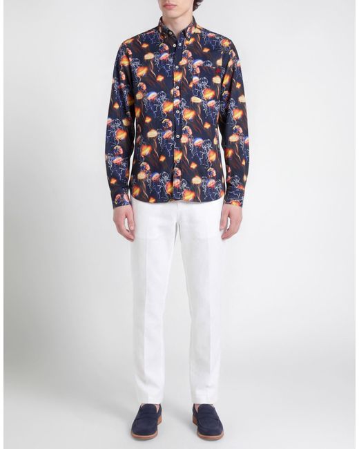 Vilebrequin Blue Shirt Cotton for men