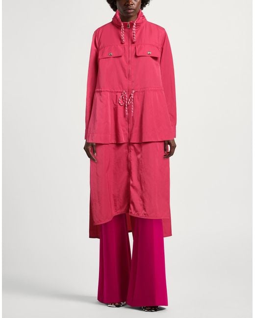 Pinko Red Overcoat & Trench Coat