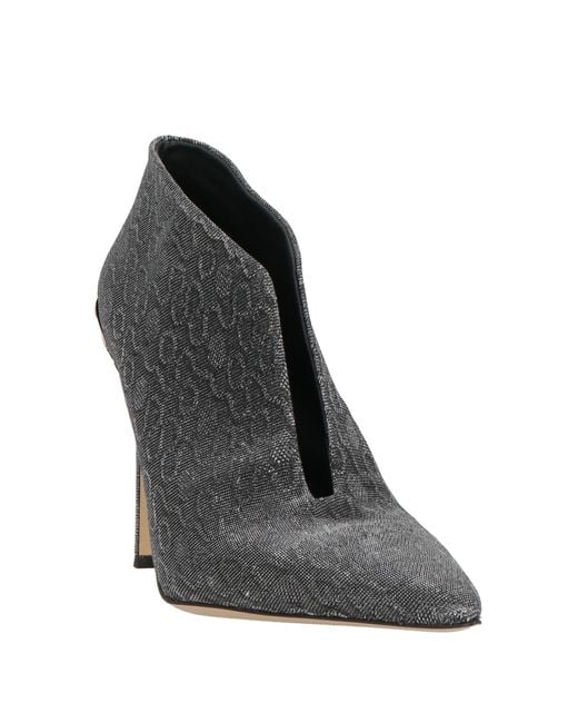 Luciano Padovan Black Ankle Boots Textile Fibers