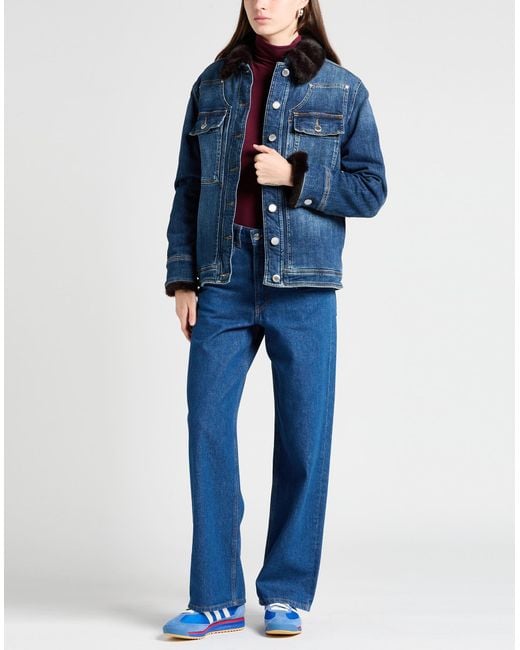 Pinko Blue Denim Outerwear