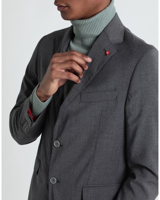 BERNESE Milano Gray Suit Polyester, Rayon, Elastane for men