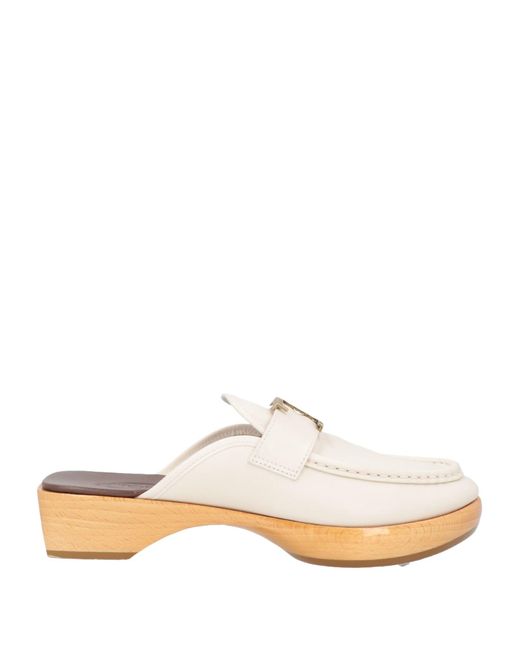 Tod's White Mules & Clogs