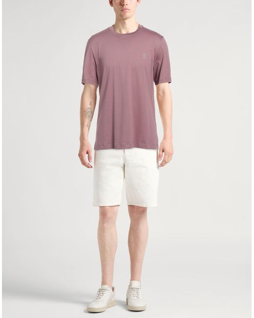Brunello Cucinelli T-shirts in Pink für Herren