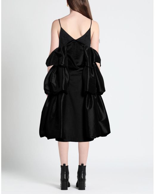Kika Vargas Black Midi Dress
