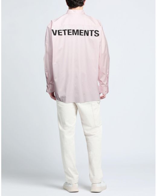 Vetements Pink Shirt for men