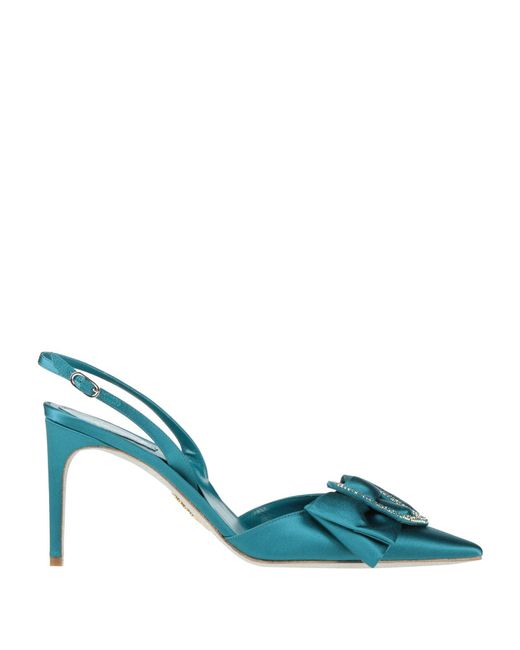 Rene Caovilla Blue Pumps