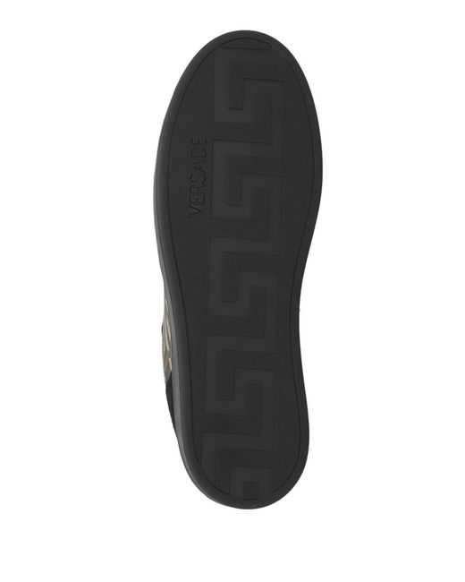 Versace Black Sneakers Leather for men