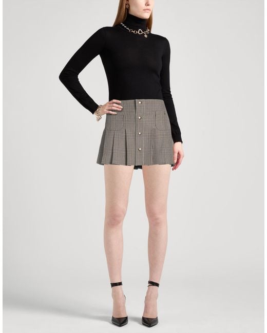 Céline Gray Mini Skirt Linen, Wool