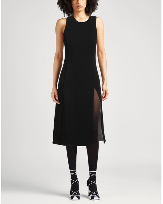 AMI Black Midi-Kleid