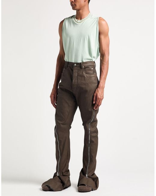 Rick Owens Gray Light Jeans Cotton, Elastomultiester, Rubber for men