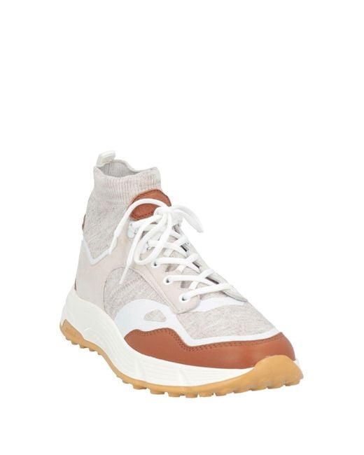 Hogan White Sneakers Leather, Textile Fibers for men
