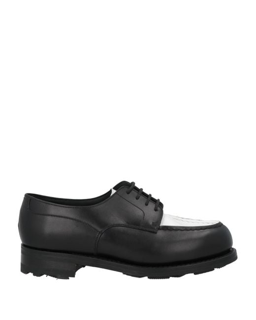 J.M. Weston Black Lace-Up Shoes Leather for men