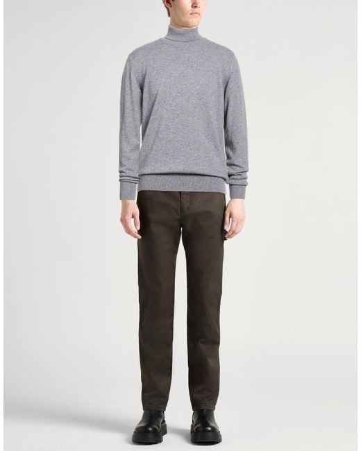 Eleventy Gray Platinum Turtleneck Cashmere for men