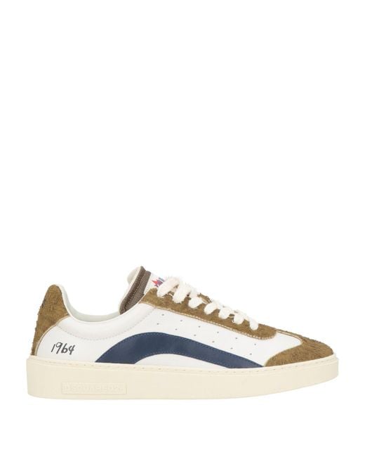 DSquared² Green Military Sneakers Leather for men