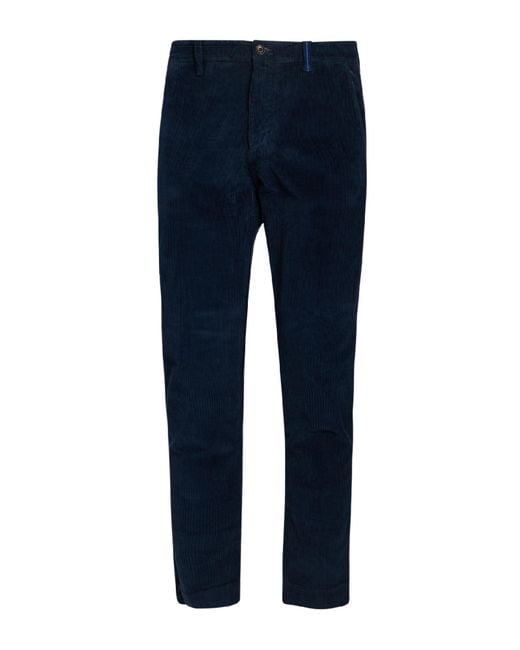 Harmont & Blaine Blue Pants Cotton, Elastane for men
