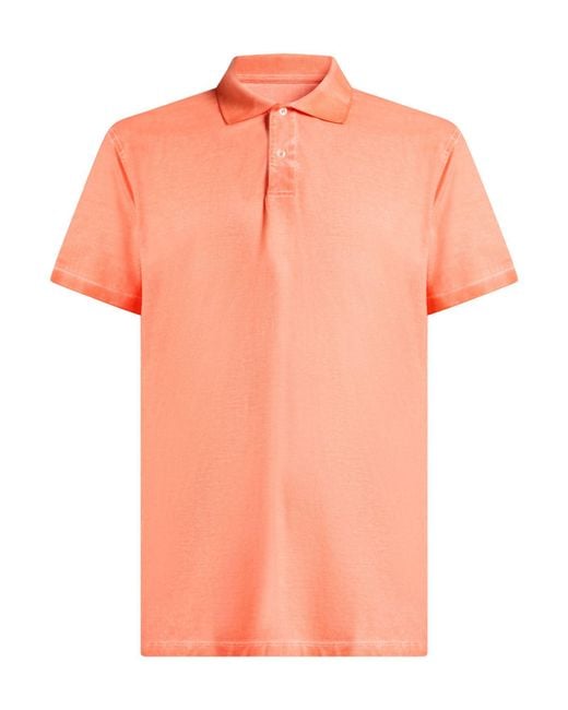 Ploumanac'h Orange Polo Shirt Cotton, Elastane for men