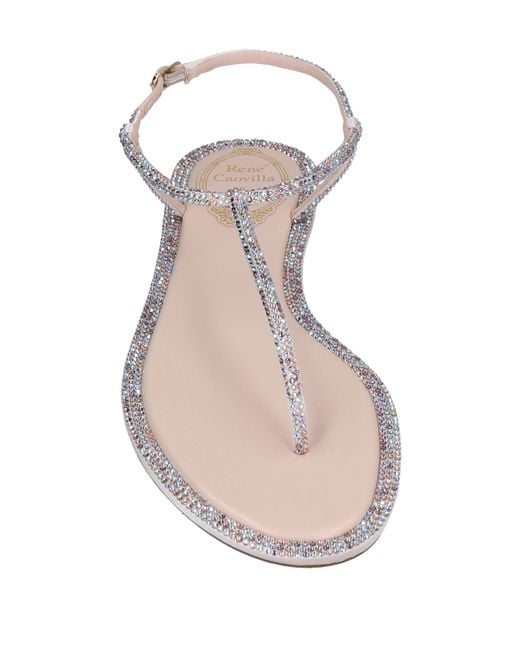 Rene Caovilla Natural Thong Sandals