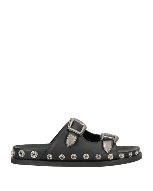 Strategia Black Sandals Leather