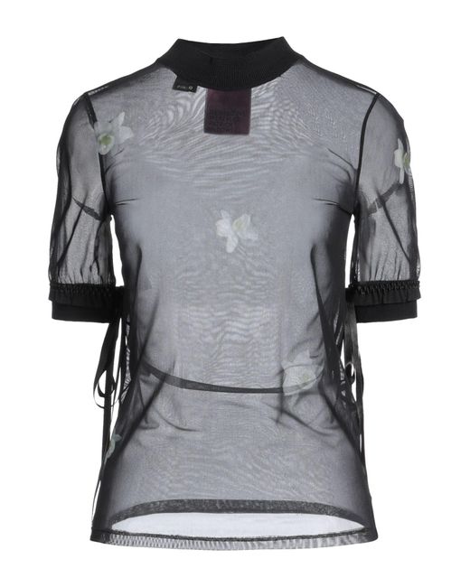 REIMAGINE PINKO x PATRICK MCDOWELL Gray Top Polyamide, Elastane