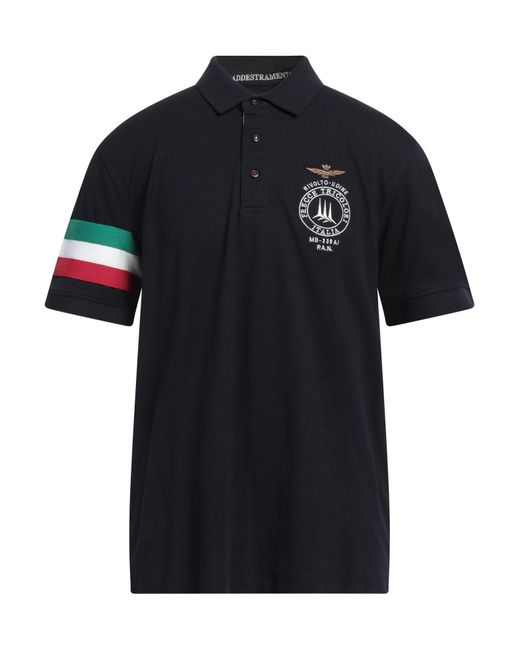 Aeronautica Militare Black Polo Shirt for men