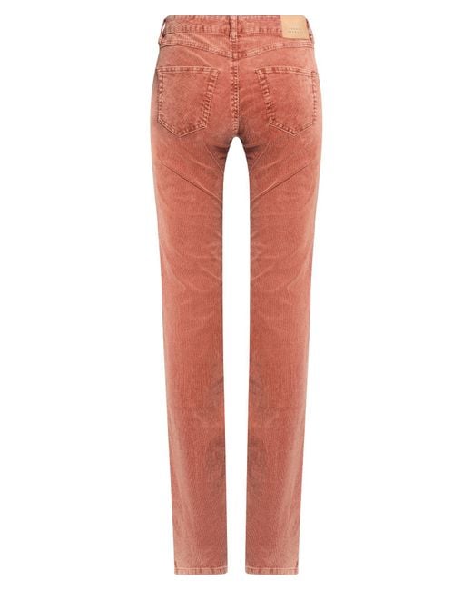 Isabel Marant Red Pants Cotton, Elastane