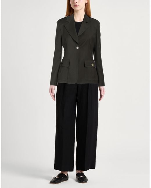 Cristinaeffe Black Dark Blazer Polyester, Viscose, Elastane