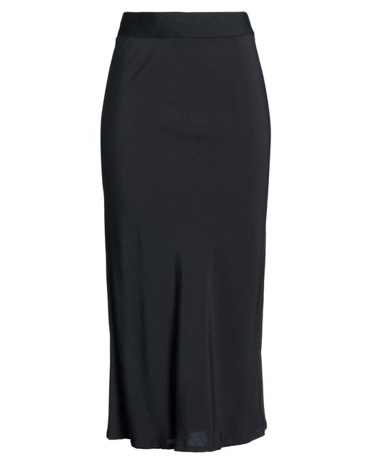 Barena Black Midi Skirt Acetate, Viscose