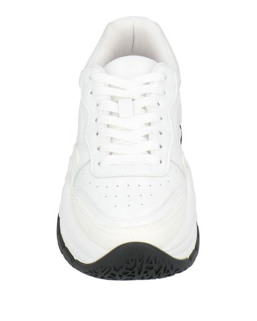 ARMANI EXCHANGE White Sneakers Polyester, Polyurethane, Elastane, Polyamide