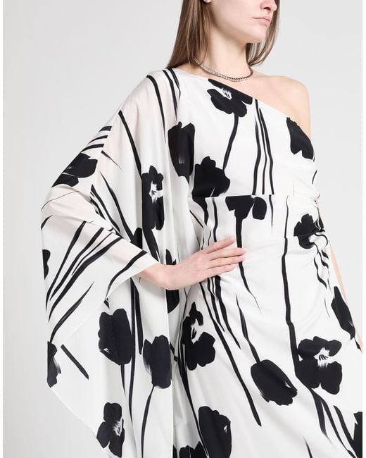 Max Mara White Maxi Dress Silk