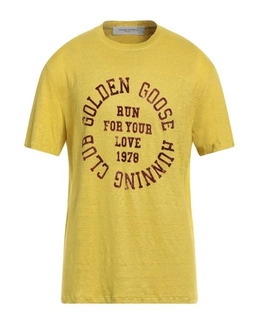 T-shirt Golden Goose Deluxe Brand pour homme en coloris Yellow