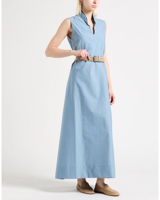 Brunello Cucinelli Blue Maxi Dress