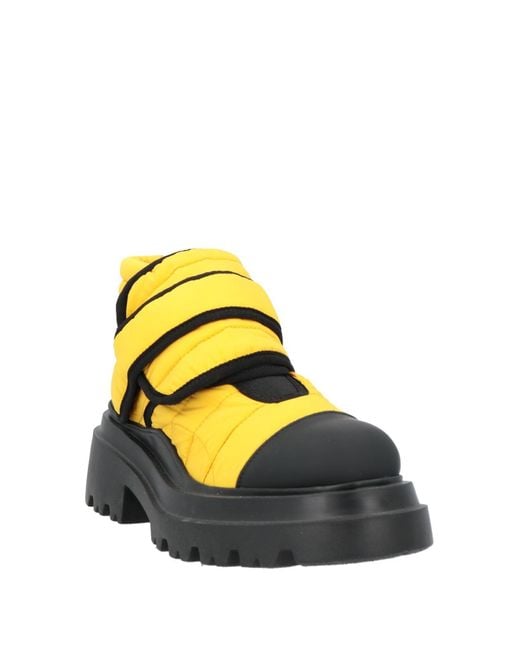 Plan C Yellow Ankle Boots Textile Fibers