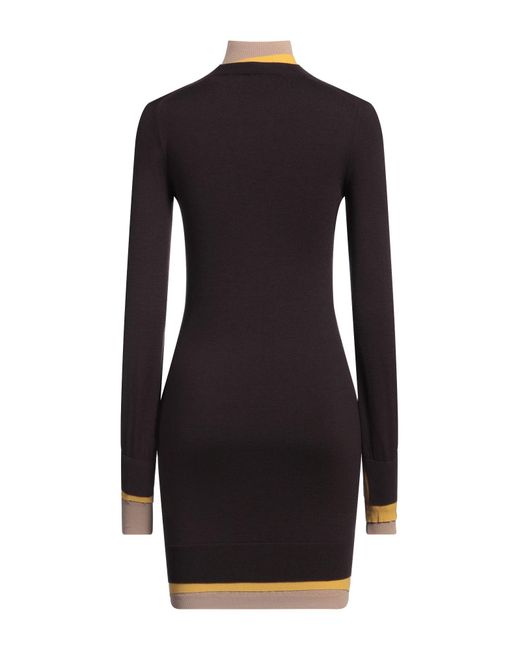 Fendi Black Mini Dress Wool, Polyamide, Viscose, Polyurethane, Polyester