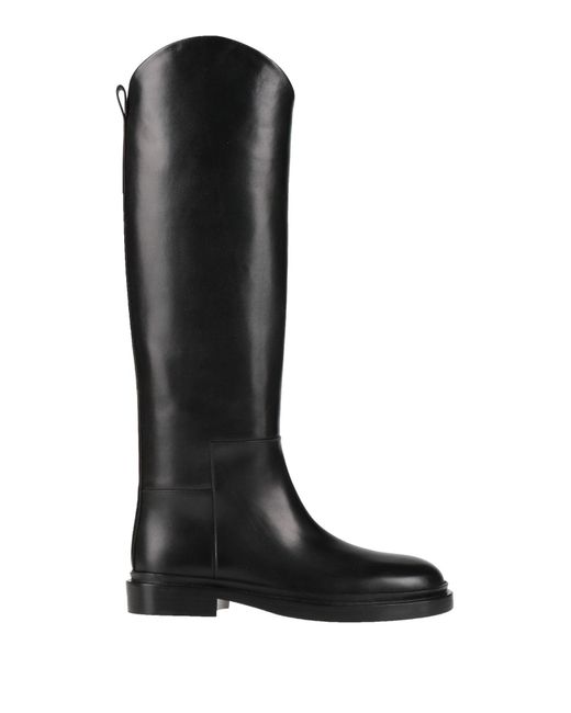 Jil Sander Black Boot Leather