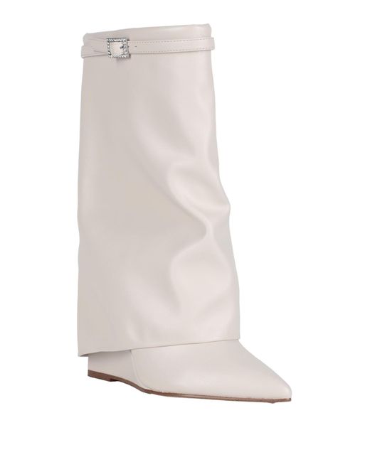 Steve Madden White Ankle Boots