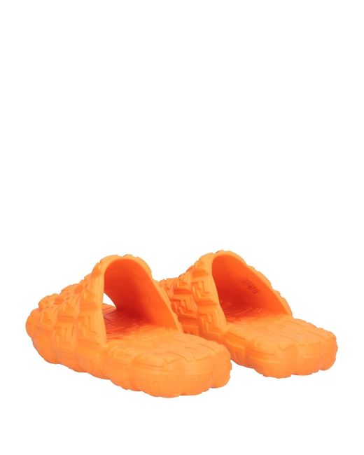 Fendi Orange Sandals for men