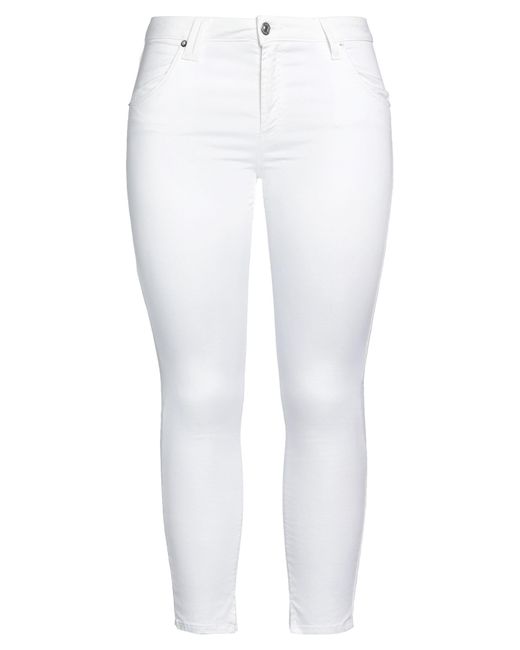 Roy Rogers White Pants Cotton, Lyocell, Elastane