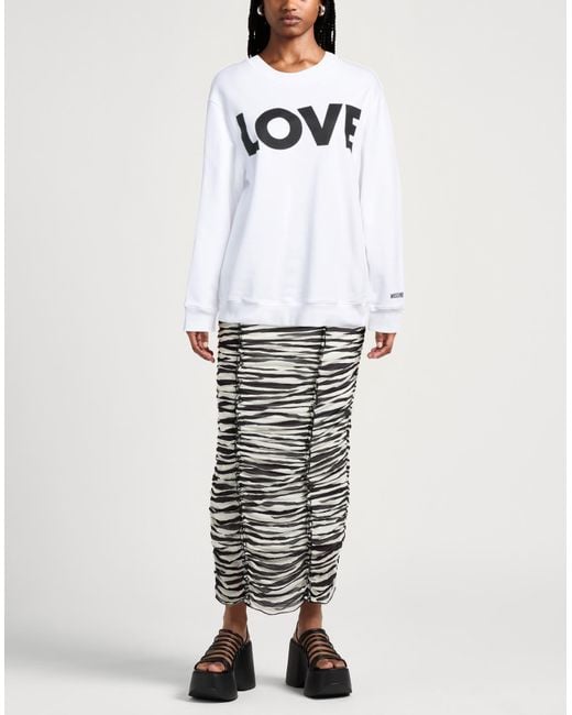 Moschino White Sweatshirt Cotton