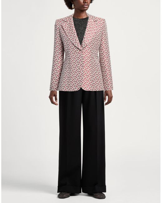 Paul & Joe Pink Blazer Polyester, Acetate, Cotton
