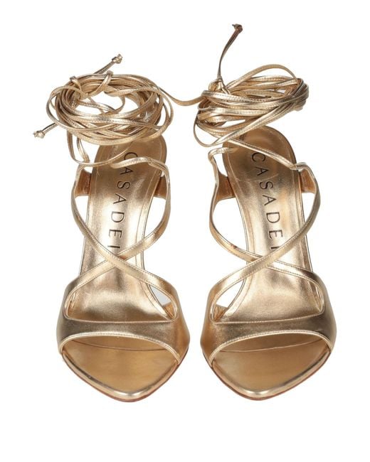 Casadei Metallic Sandals