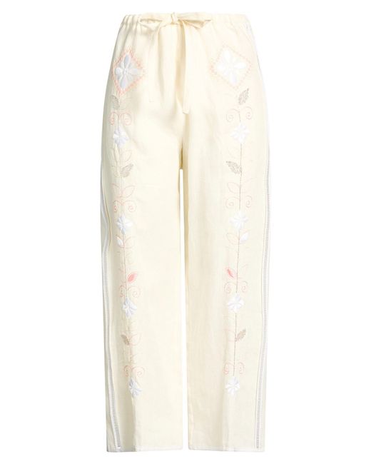 Forte_forte Natural Ivory Pants Linen