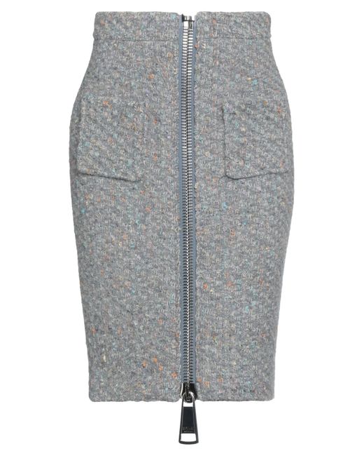 Moschino Gray Midi Skirt