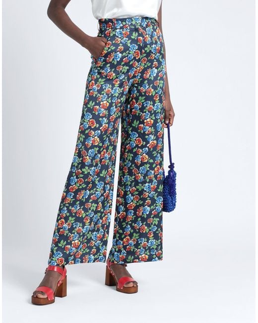 MAX&Co. x DURO OLOWU Blue Pants Viscose