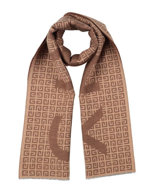 Givenchy Brown Scarf Wool, Virgin Wool, Silk for men